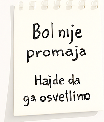Ilustracija primene KBT/FT da bol nije promaja i da ga treba osvetliti